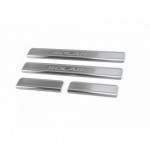 Накладки на пороги  Hyundai Solaris 2017-, нержавеющая сталь, 4 шт.