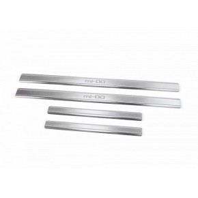 Накладки на пороги  Datsun mi-DO 2015-, нержавеющая сталь, 4 шт.