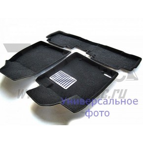 Коврики салона текст. 3D euro-std AUDI A4 (2004-2007) (EM3D) Original Lux (черные)