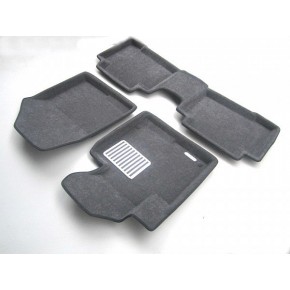 Коврики салона текст. 3D euro-std HYUNDAI Santa Fe (2013-) (EM3D) Original Lux (серые)