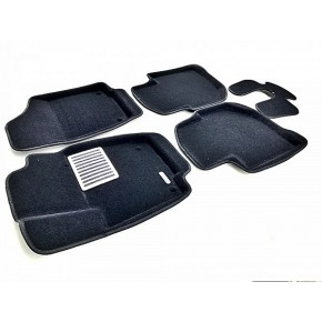 Коврики салона текст. 3D euro-std SKODA Rapid (2014-) (EM3D) Original Lux (черные)