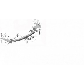 Фаркоп Toyota Land Cruiser 200 SUV 2007г.-по н.в. (без электрики)