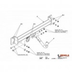 Фаркоп BMW X3 2004-2010 твердое крепление (без электрики)