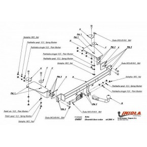 Фаркоп Chevrolet Aveo седан 2006-2012 твердое крепление (без электрики)