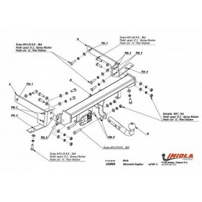 Фаркоп Chevrolet Captiva 2006-2013, 2013- твердое крепление (без электрики)