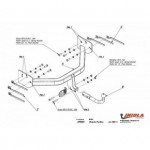 Фаркоп Chrysler Pacifica 2003-2008 твердое крепление (без электрики)