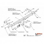 Фаркоп Ford Focus седан 1998-2004 твердое крепление (без электрики)