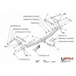 Фаркоп Ford Focus универсал 2005-2011 твердое крепление (с электрикой)