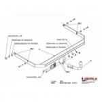 Фаркоп Ford Focus хетчбек 2011-, Mazda 3 хетчбек 2003-2013, Mazda 3 седан 2004-2009 твердое крепление (без электрики)