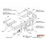 Фаркоп Ford Galaxy 1995-2000, SEAT Alhambra 1995-2000, Volkswagen Sharan 1995-2000 твердое крепление (без электрики)