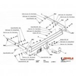 Фаркоп Ford Galaxy 2006-2015, Ford S-MAX 2006-2015 быстросъемное крепление MAX 2006-2015 твердое крепление (без электрики)
