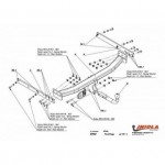 Фаркоп Ford Kuga 2008-2013 твердое крепление (без электрики)