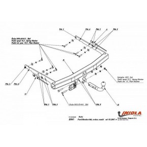 Фаркоп Ford Mondeo седан/универсал 2007-2014 твердое крепление (без электрики)