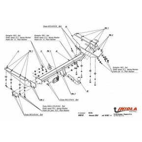 Фаркоп Honda CR-V 2007-2012 твердое крепление (без электрики)