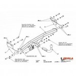 Фаркоп Hyundai Getz хетчбек 3/5 дверей 2005-2011 твердое крепление (без электрики)