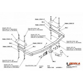 Фаркоп Mazda 6 хетчбек/седан 2003-2008 твердое крепление (без электрики)