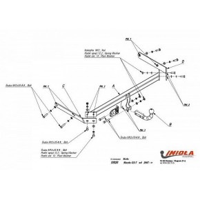 Фаркоп Mazda CX-7 2007-2012 твердое крепление (без электрики)