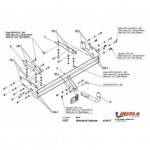 Фаркоп Mitsubishi Outlander 2003-2007 твердое крепление (без электрики)