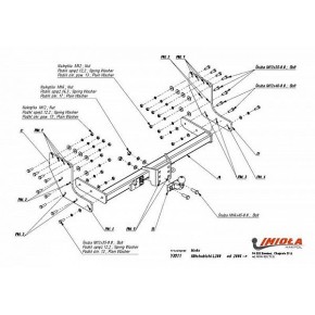 Фаркоп Mitsubishi L200 2006-2015 фланцевое крепление (без электрики)