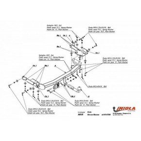 Фаркоп Nissan Murano 2005-2008 твердое крепление (без электрики)