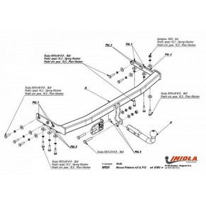 Фаркоп Nissan Primera хетчбек/седан 2003-2008 твердое крепление (без электрики)