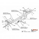 Фаркоп Nissan X-Trail 2003-2007 твердое крепление (без электрики)