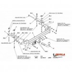 Фаркоп Opel Zafira B 2005-2012 твердое крепление (без электрики)