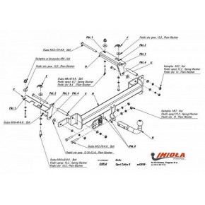 Фаркоп Opel Zafira B 2005-2012 твердое крепление (без электрики)