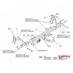 Фаркоп Citroen Berlingo L1 SWB 2008-, Peugeot Partner L1 SWB 2008- твердое крепление (без электрики)