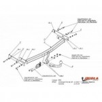 Фаркоп Volkswagen Polo хетчбек 2002-2009, SEAT Ibiza 2002-2008 твердое крепление (без электрики)