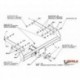 Фаркоп Volkswagen Transporter T5 шасси 2003-2015, Volkswagen Transporter T6 шасси 2015- фланцевое крепление (без электрики)