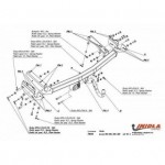 Фаркоп Toyota Highlander 2003-2008, Lexus RX 2003-2009 твердое крепление (без электрики)