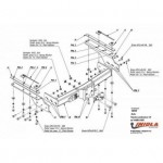 Фаркоп Toyota Land Cruiser Prado 1996-2002 фланцевое крепление (без электрики)