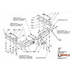 Фаркоп Toyota Land Cruiser Prado 1996-2002 фланцевое крепление (без электрики)