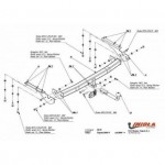 Фаркоп Toyota RAV4 2005-2013 твердое крепление (без электрики)