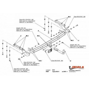 Фаркоп Toyota RAV4 2005-2013 твердое крепление (без электрики)