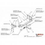 Фаркоп Subaru Forester 2008-2013 твердое крепление (без электрики)