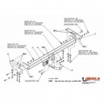 Фаркоп Volvo XC70 2000-2007, Volvo V70 2000-2009, Volvo S60 2000-2009 твердое крепление (без электрики)