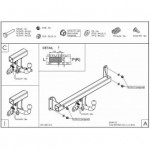 Фаркоп оцинкованный BMW X3 2010-, BMW X4 2014-, кроме моделей с M-пакетом съемное крепление (без электрики)