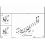 Фаркоп оцинкованный BMW X5 2007-2013, 2013-, BMW X6 2014-, кроме моделей с M-пакетом съемное крепление (без электрики)