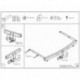 Фаркоп оцинкованный Ford Fusion / Fusion Calero 2002-2012, в т.ч. модели с парктрониками съемное крепление (без электрики)