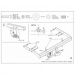 Фаркоп оцинкованный Ford Galaxy 1995-2000, SEAT Alhambra 1996-2000, Volkswagen Sharan 1995-2000 твердое крепление (без электрики)