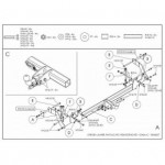 Фаркоп оцинкованный Citroen Jumper 2006-, FIAT Ducato 2006-, Peugeot Boxer 2006- L1, L2, L3, L4 твердое крепление (без электрики)