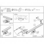 Фаркоп оцинкованный Renault Duster 2010-2015, 2015- 2WD/4WD, Nissan Terrano 2014- твердое крепление (без электрики)