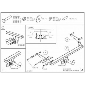 Фаркоп оцинкованный Renault Duster 2010-2015, 2015- 2WD/4WD, Nissan Terrano 2014- твердое крепление (без электрики)
