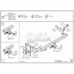 Фаркоп оцинкованный Toyota RAV4 2006-2013 съемное крепление (без электрики)