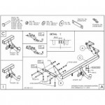 Фаркоп оцинкованный Mitsubishi Pajero IV 2007-, Pajero III 2000-2007 съемное крепление (без электрики)