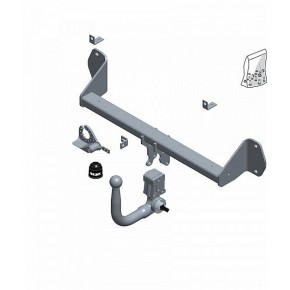 Фаркоп тип BMU VW Transporter VI 15- сьемное крепление,нагрузка 2800/120 подрезки бамп.нет (без электрики)