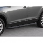 Пороги Rival Black AUDI Q7 2015-, черный кант 193 см