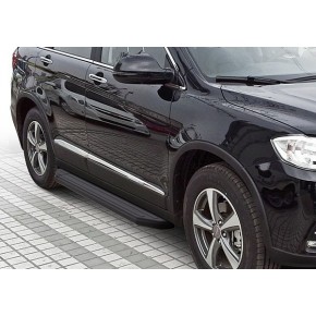 Пороги Rival Black Haval H6 2014-, черный кант 173 см